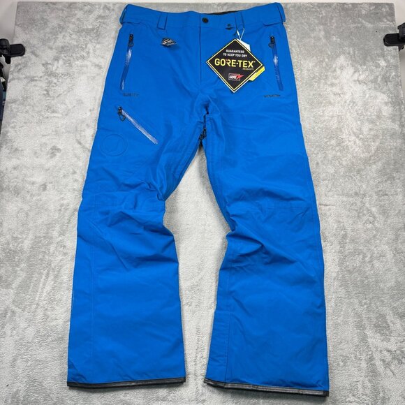 NWT Volcom Gore-Tex Pants Mens XL Snowboard Ski Winter Snow Sports Pant Blue - Picture 1 of 10